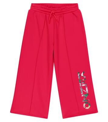 Logo wide-leg jersey sweatpants | Kenzo Kids