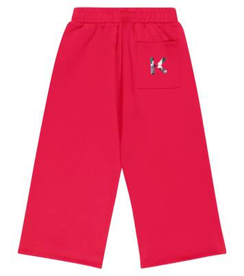 Logo wide-leg jersey sweatpants | Kenzo Kids