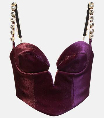 Cropped-Top aus einem Baumwollgemisch | Area