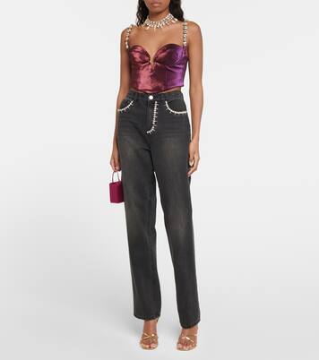 Cropped-Top aus einem Baumwollgemisch | Area