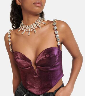 Cropped-Top aus einem Baumwollgemisch | Area