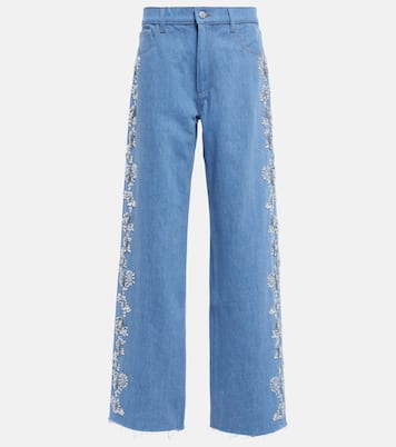 Bestickte Wide-Leg Jeans | Magda Butrym