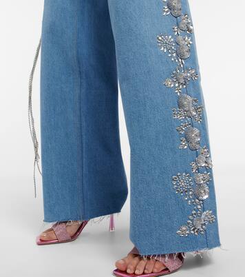 Bestickte Wide-Leg Jeans | Magda Butrym