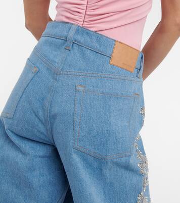 Bestickte Wide-Leg Jeans | Magda Butrym