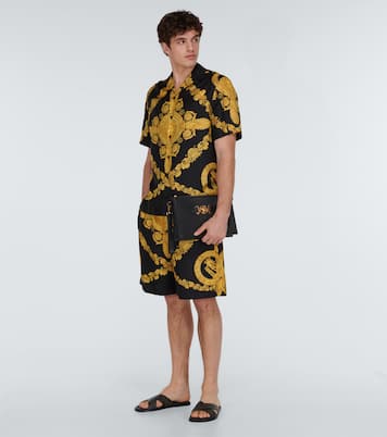 Palas Greca de piel | Versace