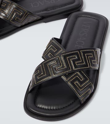Palas Greca de piel | Versace