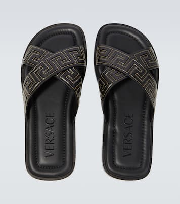 Palas Greca de piel | Versace