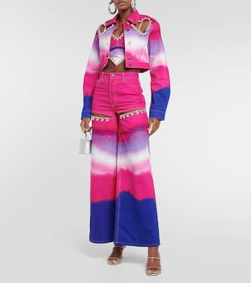 Verzierte Wide-Leg Jeans | Area