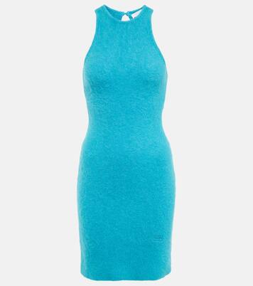 Alpaca and wool-blend minidress | Ganni