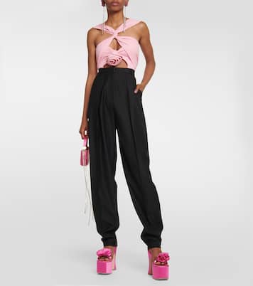 Appliqué satin platform sandals | Magda Butrym