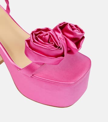 Appliqué satin platform sandals | Magda Butrym