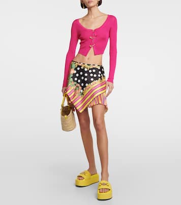 Bedruckter Minirock aus Satin | Versace