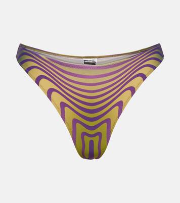 Culotte de bikini imprimée à taille haute | Jean Paul Gaultier