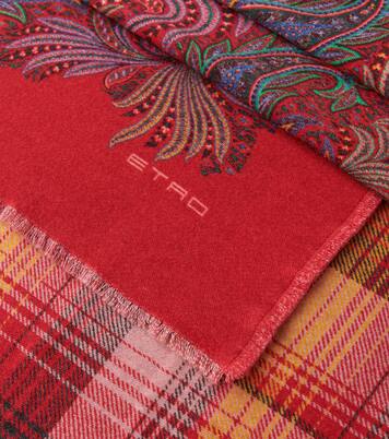 Paisley and checked wool throw | Etro