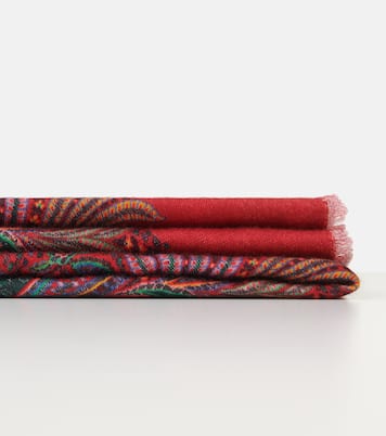 Paisley and checked wool throw | Etro