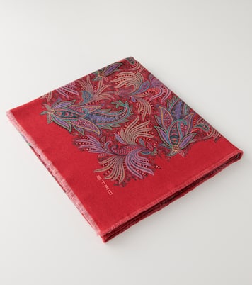Paisley and checked wool throw | Etro
