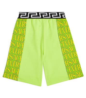 Versace Allover cotton jersey shorts | Versace Kids