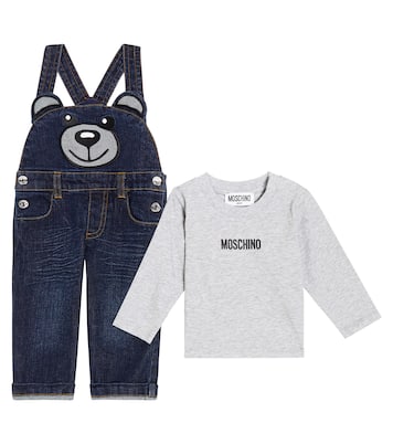 Bebé - set de camiseta y peto Teddy Bear | Moschino Kids