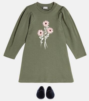Floral cotton-blend jersey dress | Il Gufo