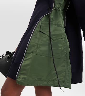 Miniabito in cotone con tessuto tecnico | Sacai