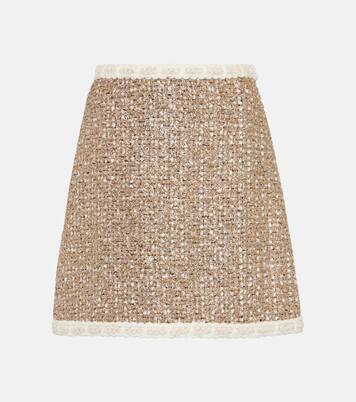 Minifalda de tweed Lurex® de tiro alto | Giambattista Valli