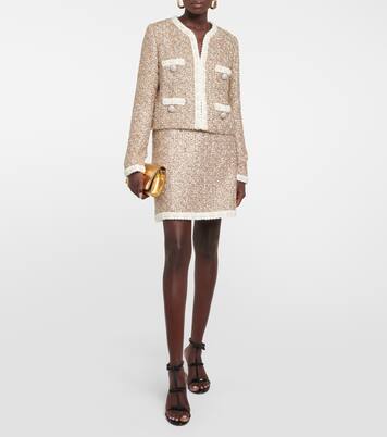 Minifalda de tweed Lurex® de tiro alto | Giambattista Valli