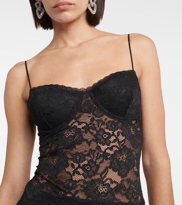 Robe midi O-Lover en dentelle à fleurs | Oséree