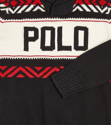 Logo intarsia cotton sweater | Polo Ralph Lauren Kids