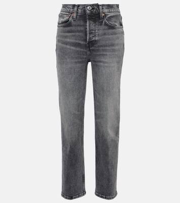 70s Stove Pipe high-rise cropped jeans | Re/Done