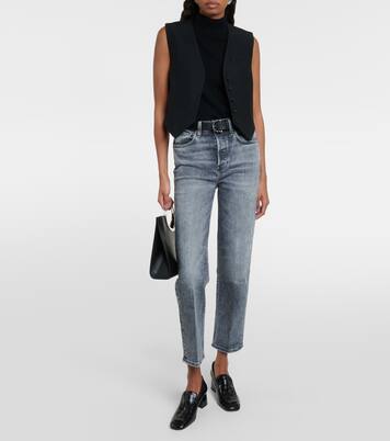 70s Stove Pipe high-rise cropped jeans | Re/Done