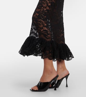 Midirock aus Spitze | Rabanne