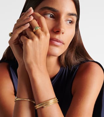 Ring Timo aus 18kt Gelbgold mit Diamanten und Tsavorit | Marina B