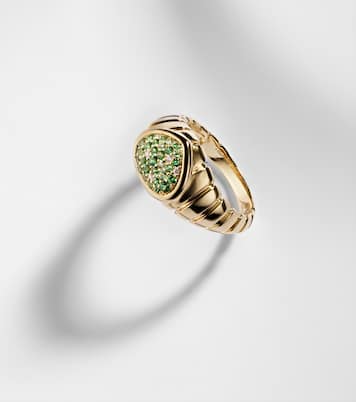 Ring Timo aus 18kt Gelbgold mit Diamanten und Tsavorit | Marina B