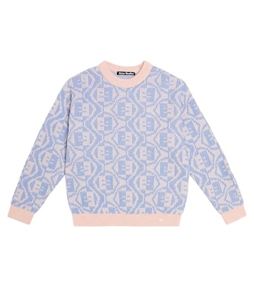Face wool and cotton sweater  | Acne Studios Kids