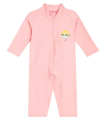 Baby Owl ruffled rashguard swimsuit | Mini Rodini