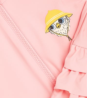 Baby Owl ruffled rashguard swimsuit | Mini Rodini