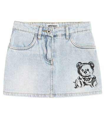 Teddy Bear denim skort | Moschino Kids
