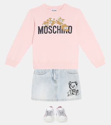 Teddy Bear denim skort | Moschino Kids
