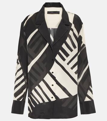 Bedrucktes Hemd aus Seide | SIR