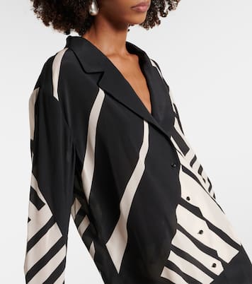 Bedrucktes Hemd aus Seide | SIR