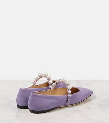 Ade embellished suede ballet flats | Jimmy Choo