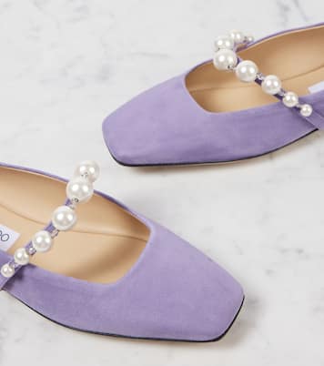 Ade embellished suede ballet flats | Jimmy Choo