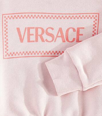 Baby logo cotton jersey sweater | Versace Kids