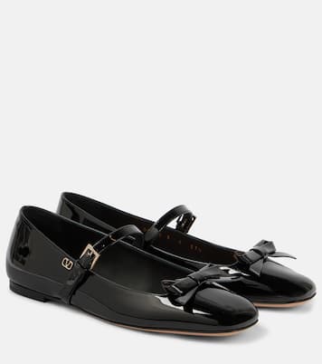 Romance Bow patent leather Mary Jane flats | Valentino Garavani