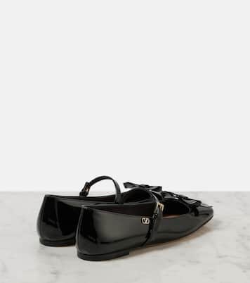 Romance Bow patent leather Mary Jane flats | Valentino Garavani