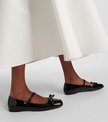 Romance Bow patent leather Mary Jane flats | Valentino Garavani