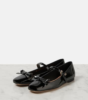 Romance Bow patent leather Mary Jane flats | Valentino Garavani