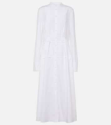 Pleated cotton shirt dress | Jil Sander