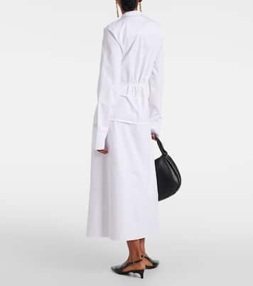 Pleated cotton shirt dress | Jil Sander