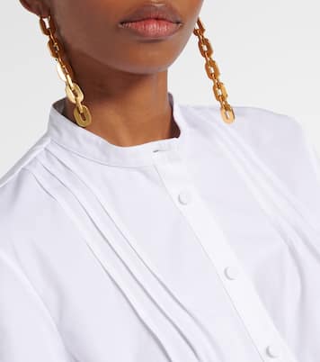 Pleated cotton shirt dress | Jil Sander